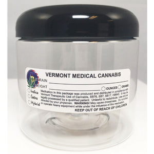 VERMONT Cannabis State Warning Label | Strain Label | 3“ x 1“ | 500 Stickers