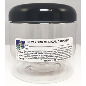 NEW YORK Cannabis State Warning Label | Strain Label | 3“ x 1“ | 500 Stickers