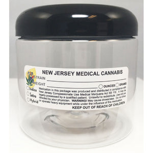 NEW JERSEY Cannabis State Warning Label | Strain Label | 3“ x 1“ | 500 Stickers
