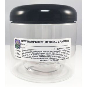 NEW HAMPSHIRE Cannabis State Warning Label | Strain Label | 3“ x 1“ | 500 Stickers