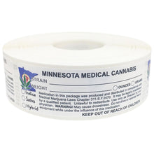 Load image into Gallery viewer, MINNESOTA Cannabis State Warning Label | Strain Label | 3“ x 1“ | 500 Stickers