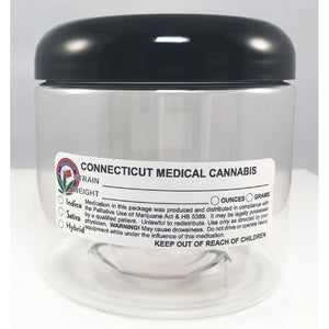 CONNECTICUT Cannabis State Warning Label | Strain Label | 3“ x 1“ | 500 Stickers