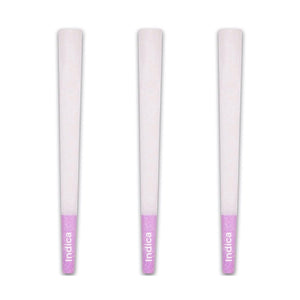 INDICA Purple Tipped 109 mm Pre-Rolled Cones - Refined White