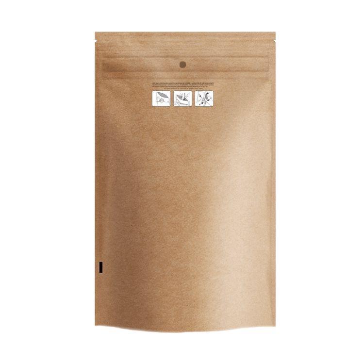KRAFT PAPER 28g oz. Bags Mylar Child-Proof Resealable Barrier Bag Packaging (28 Gram)