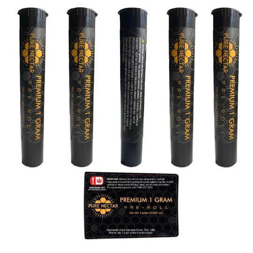PURE NECTAR 116 mm Doob Tube Pre-Roll Packaging W Wrap Label