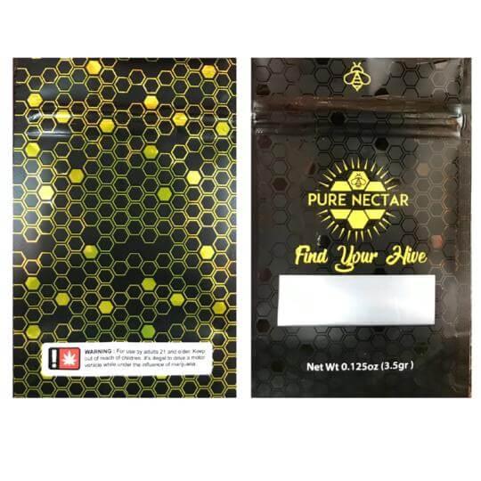 PURE NECTAR 3.5g 8th Bags Mylar Resealable Barrier Bag Packaging 3.5 Gram