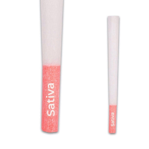 SATIVA Red Tipped 109 mm Pre-Rolled Cones - Refined White