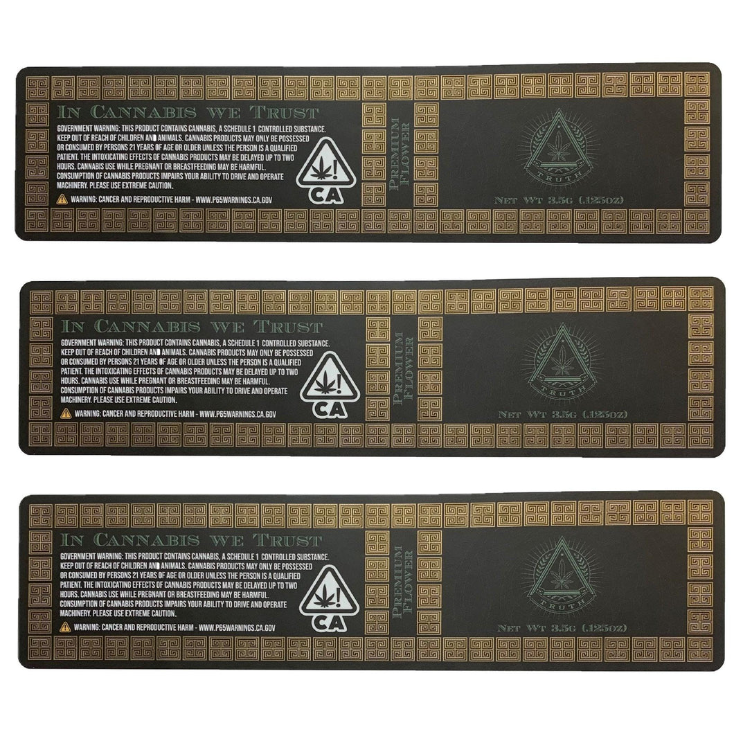 “Truth” 3oz Jar Stickers (3.5g) 1.5x6.5”