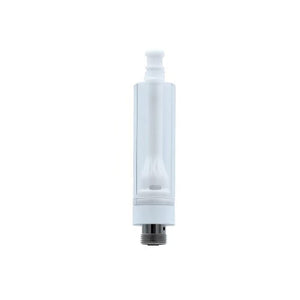 WHITE  Locking Tip  Full Ceramic Glass Cartridge  1mL 510 Thread