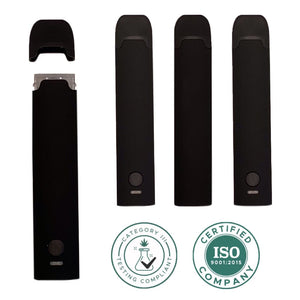 BLACK | Disposable Cartridge | 1 mL | Pre-Heat Button | Rechargeable | Creative Labz: Packaging Solutions BLACK | Disposable Cartridge | 1 mL | Pre-Heat Button | Rechargeable | Creative Labz: Packaging Solutions
