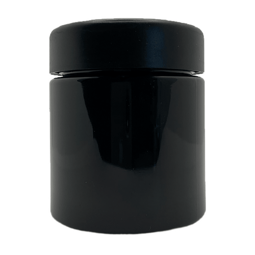 3.5g Black Plastic Childproof 4oz 8th Jars