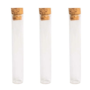 CLEAR | 125mm Glass Pre-Roll Packaging Tube | T-Cork Cap