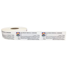 Load image into Gallery viewer, COLORADO Cannabis State Warning Label | Strain Label | 3“ x 1“ | 500 Stickers