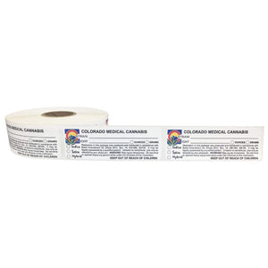 COLORADO Cannabis State Warning Label | Strain Label | 3“ x 1“ | 500 Stickers