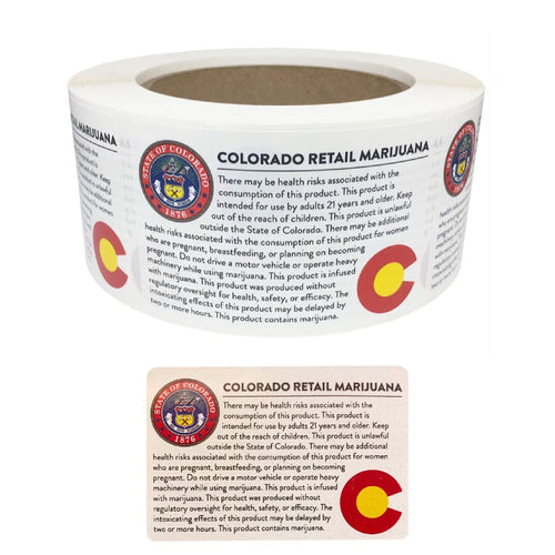 COLORADO | Cannabis Warning Label | 2“ x 3“ Sticker