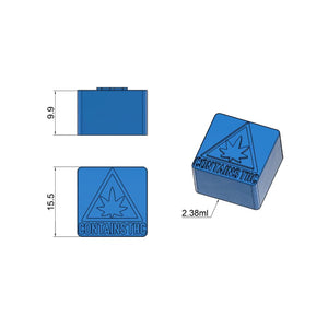 Cube Gummy Edible Mold | MASSACHUSETTES THC Symbol | 2.38 mL | Silicone