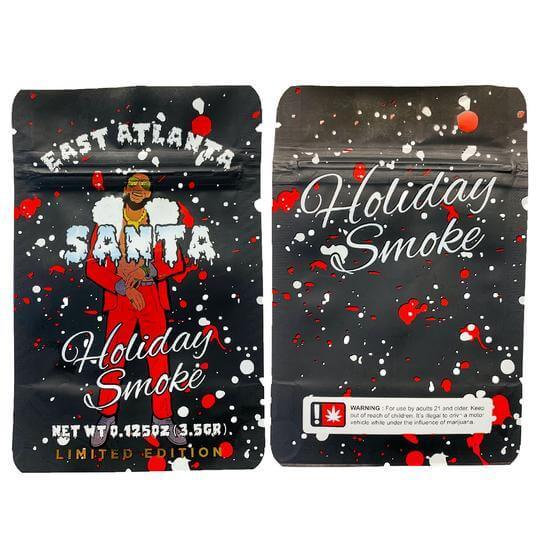 EAST ATLANTA SANTA (Limited Edition) 3.5g 8th Bags Mylar Resealable Barrier Bag Packaging 3.5 Gram