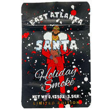 Load image into Gallery viewer, EAST ATLANTA SANTA | 3.5g Mylar Bags | Resealable 8th Barrier Bag Packaging 3.5 Gram