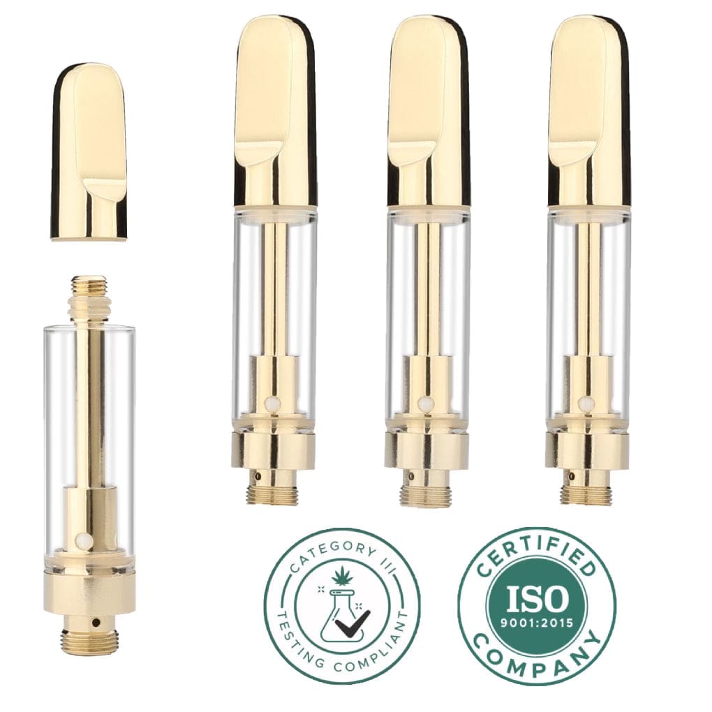 ceramic coil oil vape cartridge 1ml for sale GOLD | Screw On Tip | Ceramic Coil Glass Cartridge ceramic coil oil vape cartridge 1ml for sale GOLD | Screw On Tip | Ceramic Coil Glass Cartridge