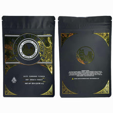 Load image into Gallery viewer, GOLDEN GATE BUDZ 28g oz. Bags Mylar Resealable Barrier Bag Packaging (28 Gram)