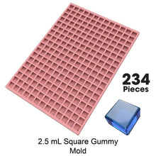 Load image into Gallery viewer, Gummy Edible Mold | SQUARE | 2.5 mL | 3.25 mL | 4 mL | 6 mL | Silicone