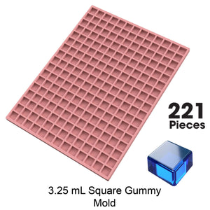 Gummy Edible Mold | SQUARE | 2.5 mL | 3.25 mL | 4 mL | 6 mL | Silicone