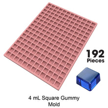 Load image into Gallery viewer, Gummy Edible Mold | SQUARE | 2.5 mL | 3.25 mL | 4 mL | 6 mL | Silicone