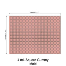 Load image into Gallery viewer, Gummy Edible Mold | SQUARE | 2.5 mL | 3.25 mL | 4 mL | 6 mL | Silicone