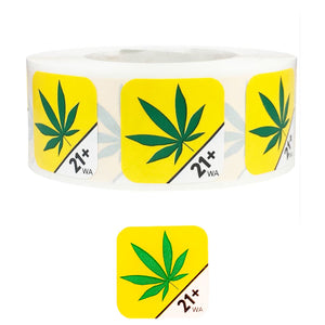 WASHINGTON | Cannabis Warning Label | .75“ x .75“ Sticker