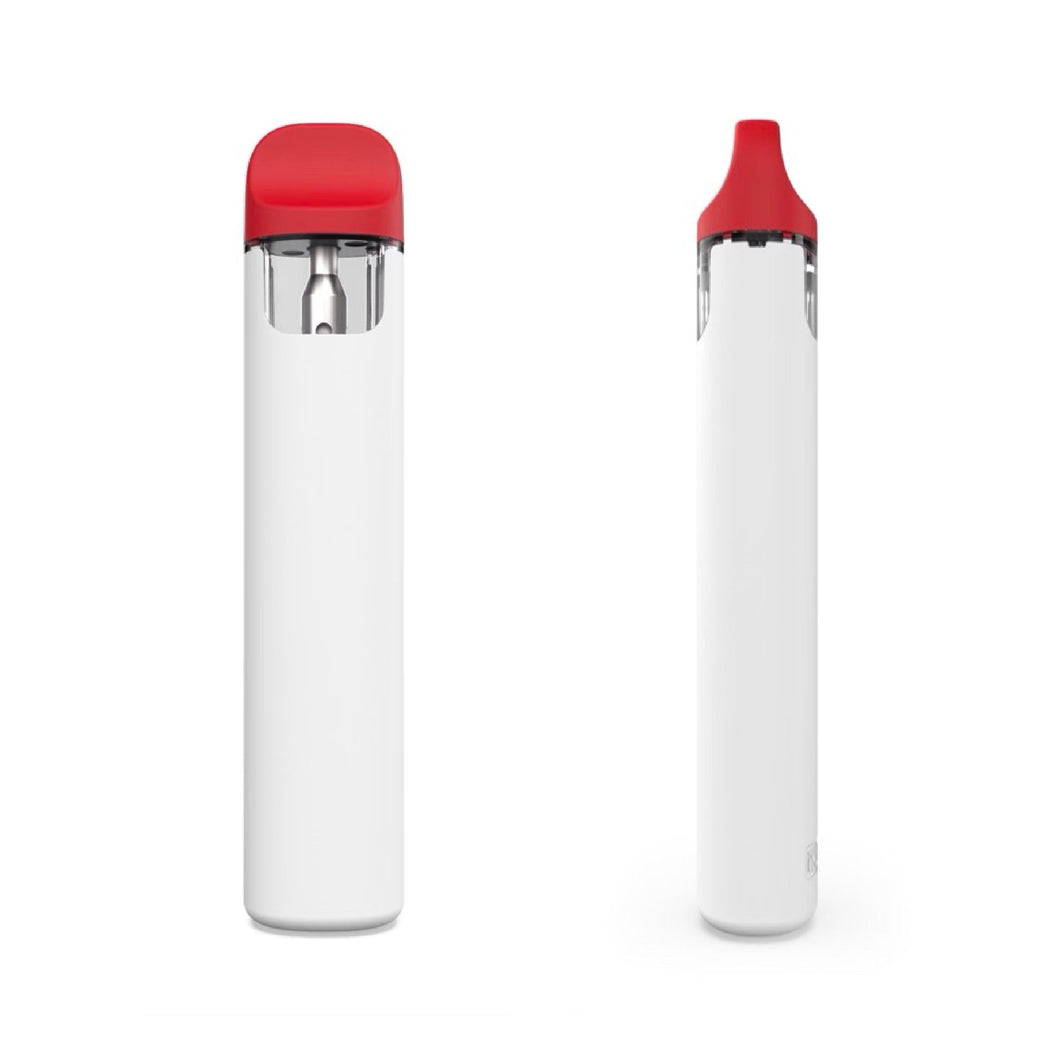WHITE & RED | Disposable Vape Pen | 1.0mL Visible Tank | 350mAh Rechargeable