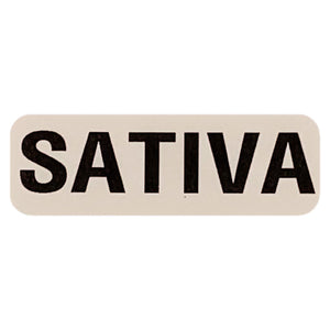 SATIVA Labeling Sticker | .75 x 2.25”