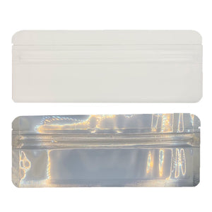 WHITE | Pre-Roll/Concentrate Applicator Bags Mylar | Resealable Barrier Bag Packaging | 7"x2.7"
