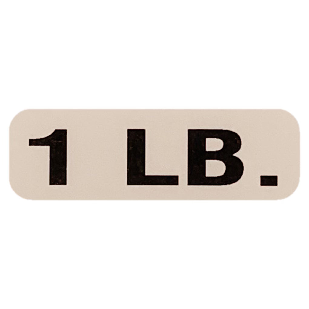 1 LB. Weight Labeling Sticker | .75 x 2.25”