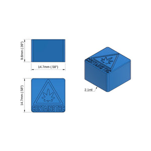 Cube Gummy Edible Mold | MASSACHUSETTES THC Symbol | 2.1 mL | Silicone
