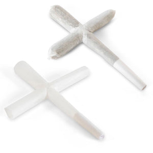 Cross Joint | Refined White | 109mm Pre-Roll Cone | 3 Gram Kingsize | W/ Black Mylar Bags