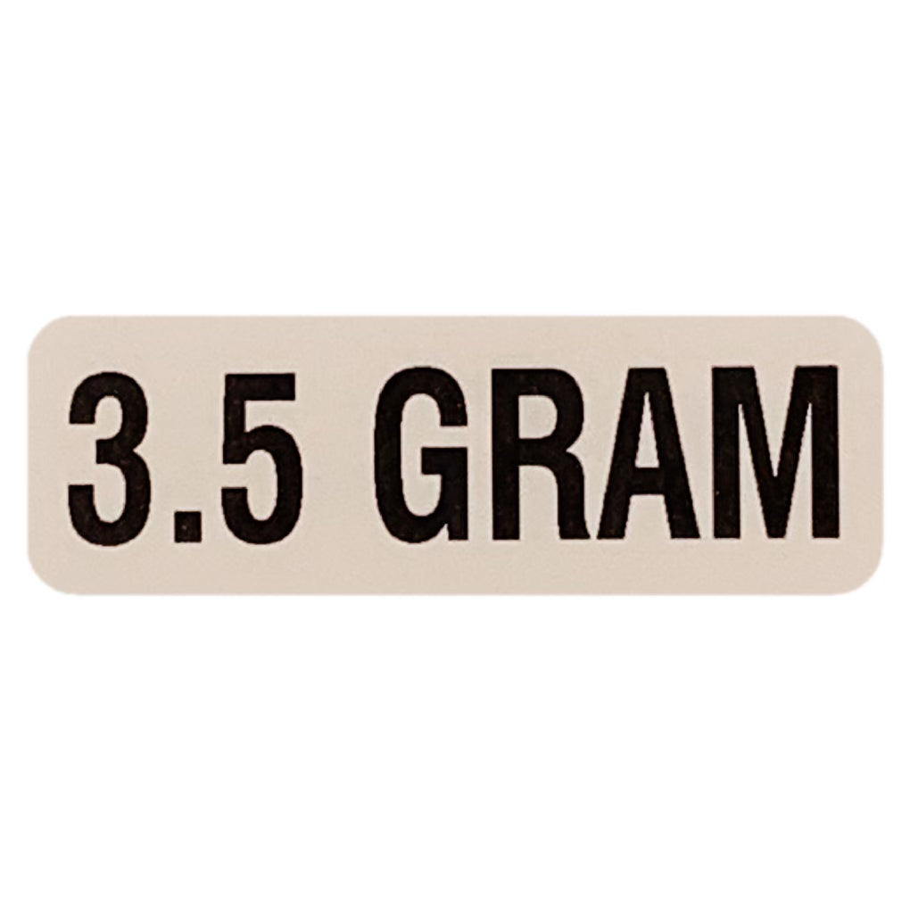 3.5 GRAM Weight Labeling Sticker | .75 x 2.25”