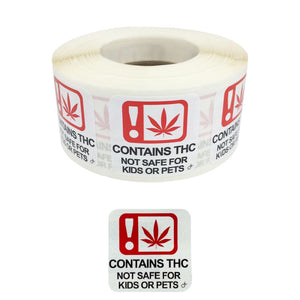 OKLAHOMA | Cannabis Warning Label | 1“ x 1“ Sticker