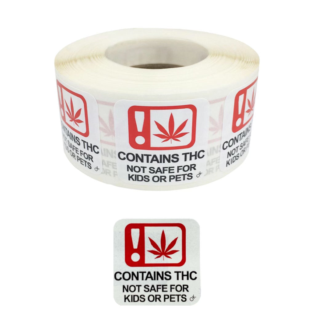 OKLAHOMA | Cannabis Warning Label | 1“ x 1“ Sticker