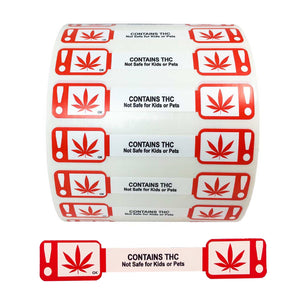 OKLAHOMA | Cannabis Tamper Evident Jar Labels | 0.5 x 2.75″