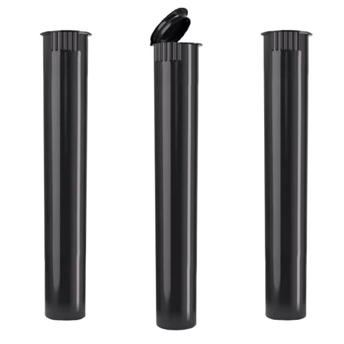 Opaque Black 116mm Pre-Roll Tubes - Plain Packaging