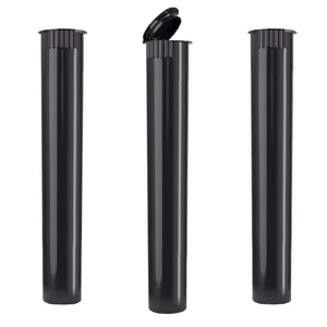 BLACK, 95mm Plastic Pre-Roll Packaging Doob Tube