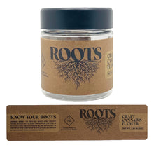 Load image into Gallery viewer, ROOTS | 3.5g Clear Plastic Jars | Child Resistant 8th Packaging