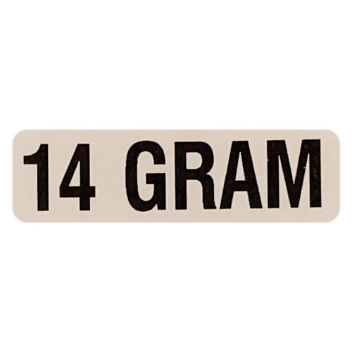 14 GRAM Weight Labeling Sticker | .75 x 2.25”