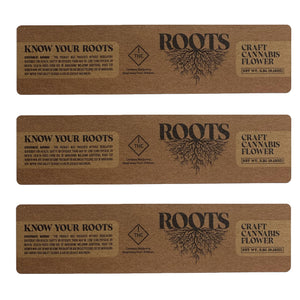 ROOTS | 3.5g Black Glass Jars | Child Resistant 8th Packaging