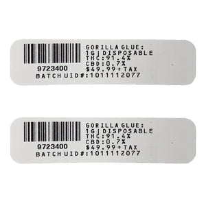 Disposable Vape Strain Labeling | .5 x 2”