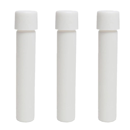 MATTE WHITE | 115mm Glass Pre-Roll Packaging Tube | Child Resistant | White Cap
