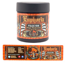 Load image into Gallery viewer, EUPHORIA | 3.5g Black Glass Jars | Child Resistant | Magic Mushroom 8th Packaging