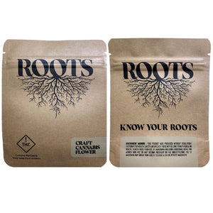 ROOTS | 3.5g Mylar Bags | 8th Barrier Bag Packaging 3.5 Gram