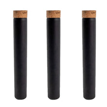 Load image into Gallery viewer, MATTE BLACK | 125mm Glass Pre-Roll Packaging Tube | T-Cork Cap