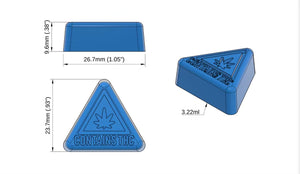 Triangle Gummy Edible Mold | MASSACHUSETTS THC Symbol | 3.22 mL | Silicone